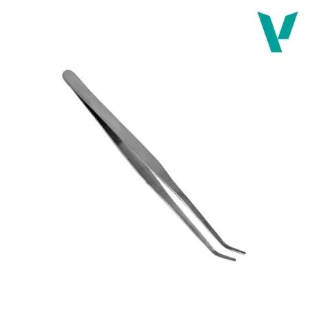 Strong Curved Stainless Steel Tweezers (175 mm) - Outillage - Vallejo