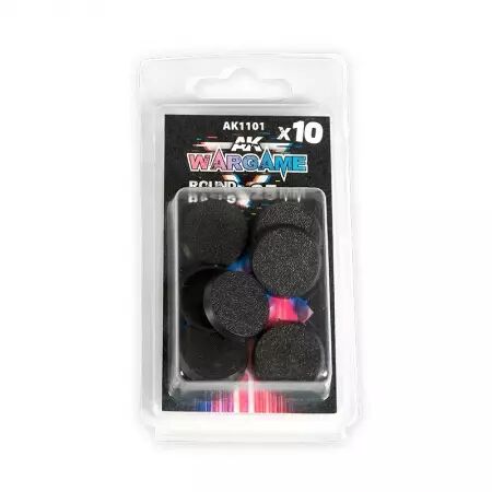 Round Base 25Mm (x10) - Plastic Wargame Bases - AK Interactive