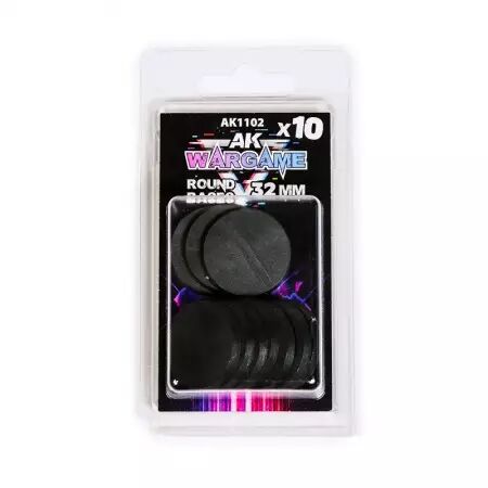 Round Base 32Mm (x10) - Plastic Wargame Bases - AK Interactive