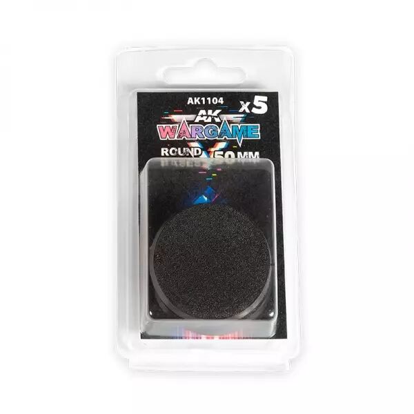 Round Base 50Mm (x5) - Plastic Wargame Bases - AK Interactive