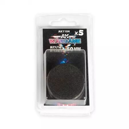 Round Base 50Mm (x5) - Plastic Wargame Bases - AK Interactive