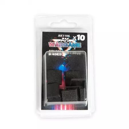 Square Base 20X20Mm (x10) - Plastic Wargame Bases - AK Interactive