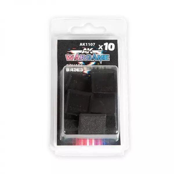 Square Base 25X25Mm (x10) - Plastic Wargame Bases - AK Interactive