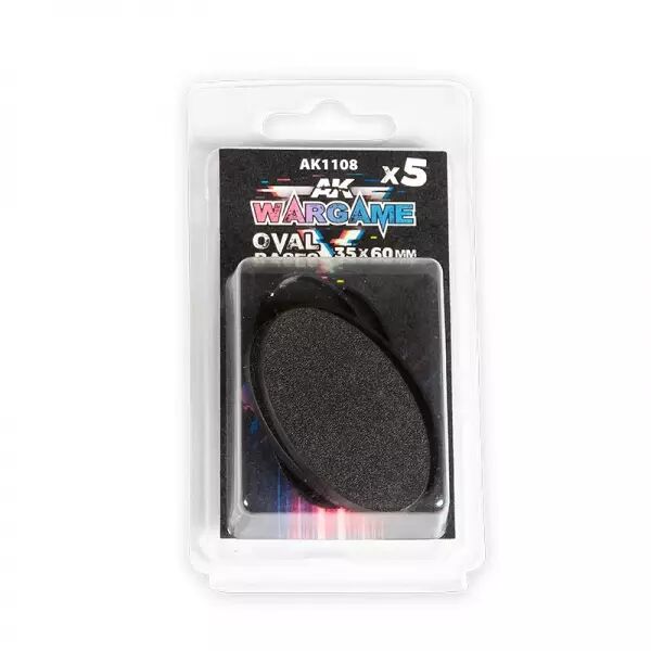 Oval Base 35X60Mm (x5) - Plastic Wargame Bases - AK Interactive