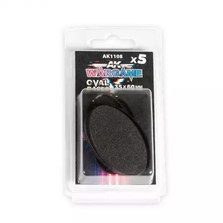 Oval Base 35X60Mm (x5) - Plastic Wargame Bases - AK Interactive