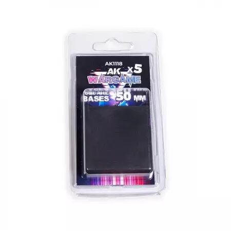 Square Bases 50X50Mm (x5) - Plastic Wargame Bases - AK Interactive