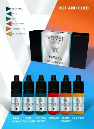 Velvet Inks Hot and Cold - Kimera Colors