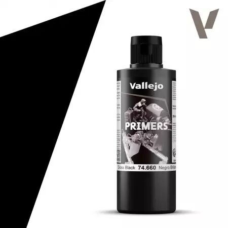 Surface Primer 200ml Gloss Black Primer - Vallejo