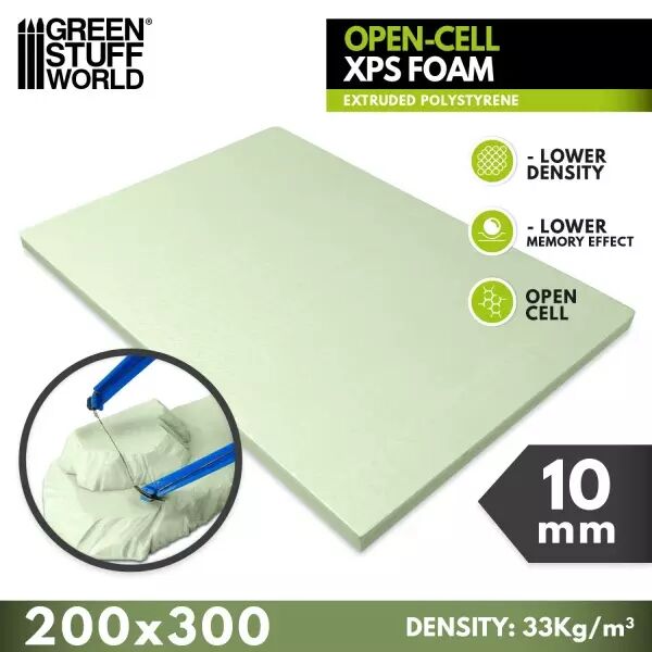 Polystyr�ne extrud� XPS 10 mm - Cellules ouvertes - Green Stuff World