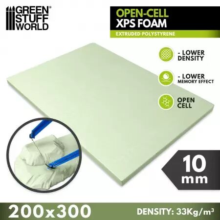 Polystyr&egrave;ne extrud&eacute; XPS 10 mm - Cellules ouvertes - Green Stuff World