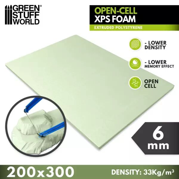 Polystyr�ne extrud� XPS 6 mm - Cellules ouvertes - Green Stuff World