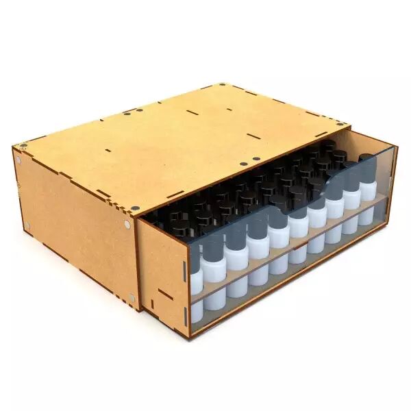 Module de rangement pour peintures 17 ml empilable et aimant� - Green Stuff World