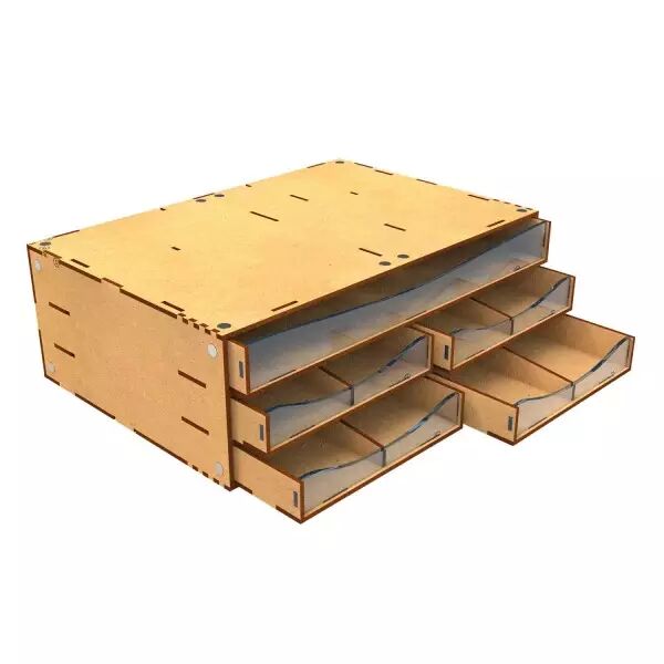 Module de rangement � tiroirs empilable avec 5 tiroirs horizontaux et s�parateurs - Green Stuff World