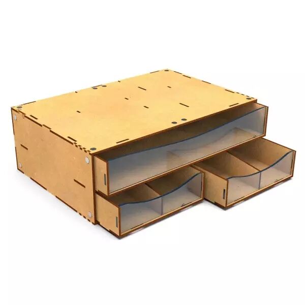 Module de rangement � tiroirs empilable avec 3 tiroirs horizontaux et s�parateurs - Green Stuff World