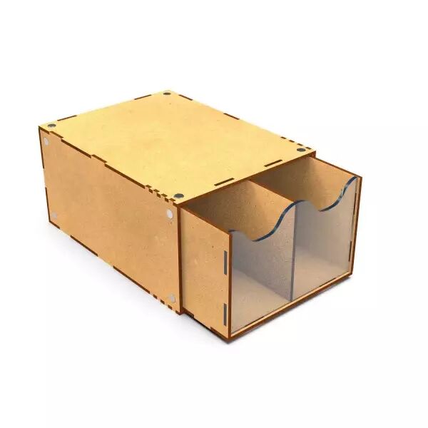 Demi-module de rangement � tiroirs empilable avec 2 tiroirs verticaux - Green Stuff World