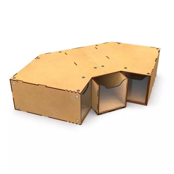 Module d'angle de rangement empilable avec 3 tiroirs - Green Stuff World