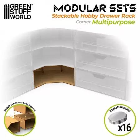 Module d'angle de rangement empilable vide - Green Stuff World