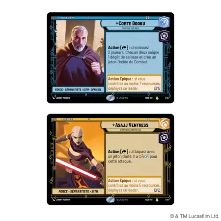 Star Wars Unlimited : Twin Suns - Deck Ma&icirc;tre et Apprentie