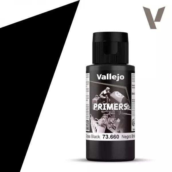 Surface Primer 60ml Gloss Black Primer - Vallejo