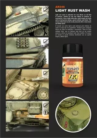 Light Rust Wash - Enamel Product - Ak Interactive