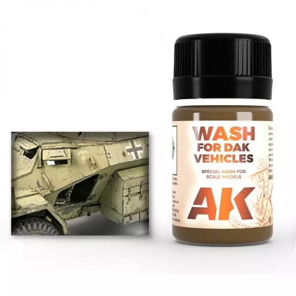 Wash For Afrika Korps Vehicles - Enamel Product - Ak Interactive