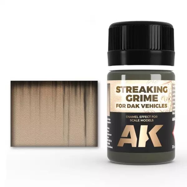 Streaking Grime For Afrika Korps Vehicles - Enamel Product - Ak Interactive