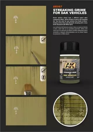 Streaking Grime For Afrika Korps Vehicles - Enamel Product - Ak Interactive