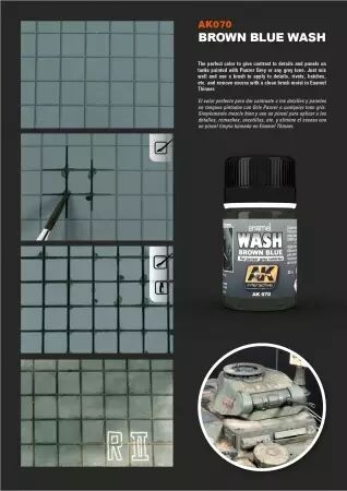 Wash For Panzer Grey Vehicles - Enamel Product - Ak Interactive