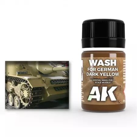 Wash For Dark Yellow Vehicles - Enamel Product - Ak Interactive