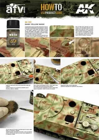 Wash For Dark Yellow Vehicles - Enamel Product - Ak Interactive