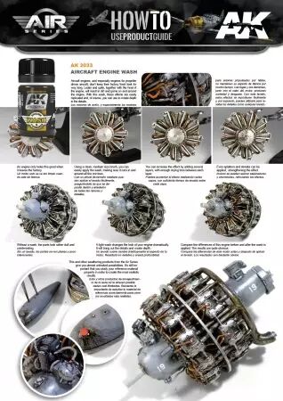 Wash For Aircraft Engine - Enamel Product - Ak Interactive