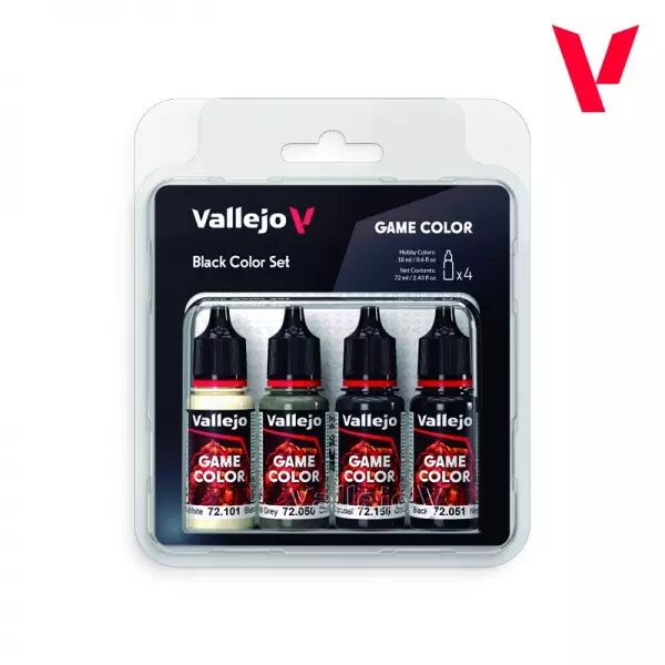 Vallejo Game Color Set - Black Color Set (4x18ml)