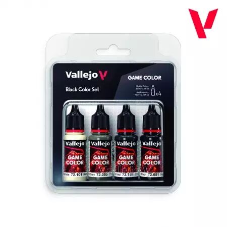 Vallejo Game Color Set - Black Color Set (4x18ml)