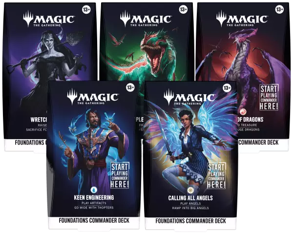 Magic the Gathering : Foundations Commander Deck - Pack of 5 decks (english)