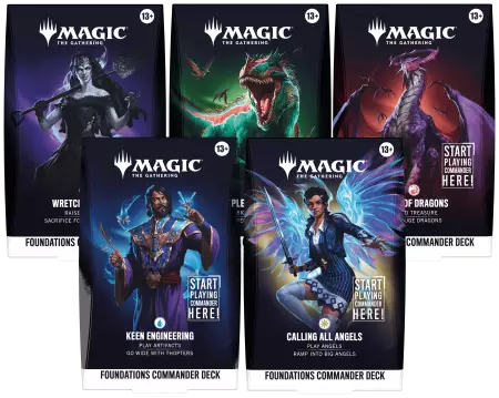 Magic the Gathering : Foundations Commander Deck - Pack of 5 decks (english)