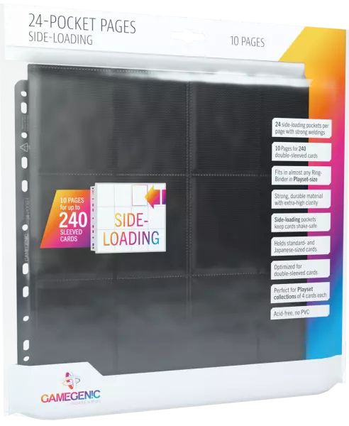 10 Pages 24 Pocket Sideloading Black