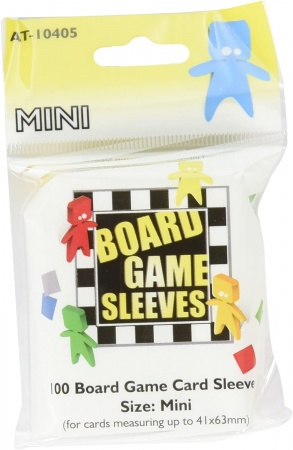 100 Board Game Sleeves : Clear Mini US 41x63mm