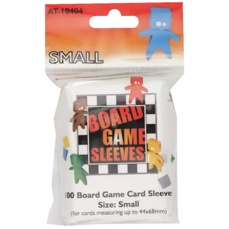 100 Board Game Sleeves : Clear Small 44x68m