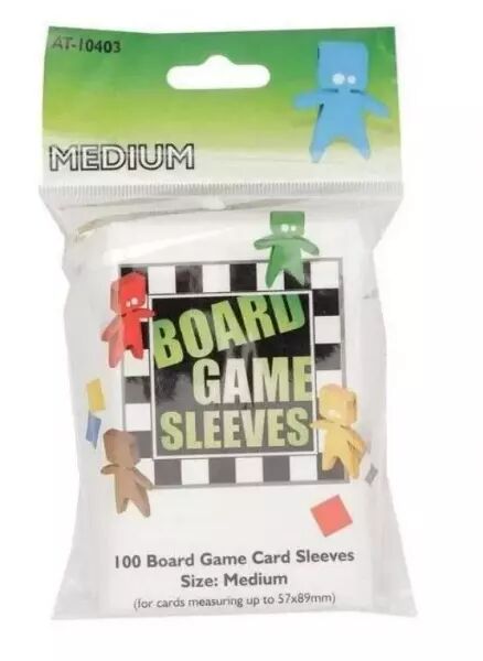 100 Board Game Sleeves : Clear US 57x89mm