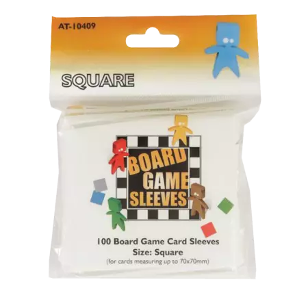 100 Board Game Sleeves : Square 69x69mm