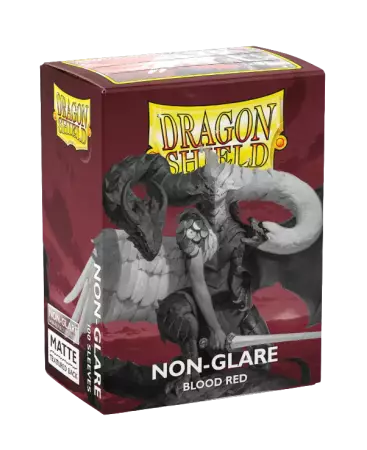 100 Dragon Shield Matte : Non Glare Red