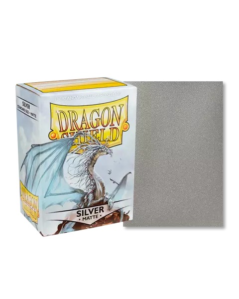 100 Dragon Shield Matte : Silver