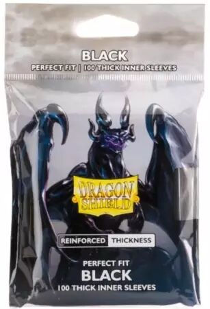 100 Dragon Shield Perfect Fit : Thick Black