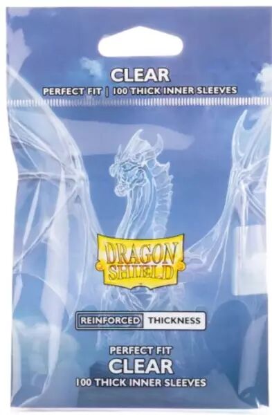 100 Dragon Shield Perfect Fit : Thick Clear