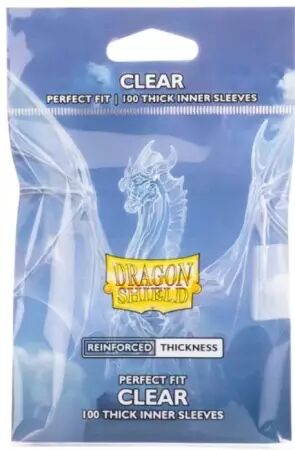 100 Dragon Shield Perfect Fit : Thick Clear