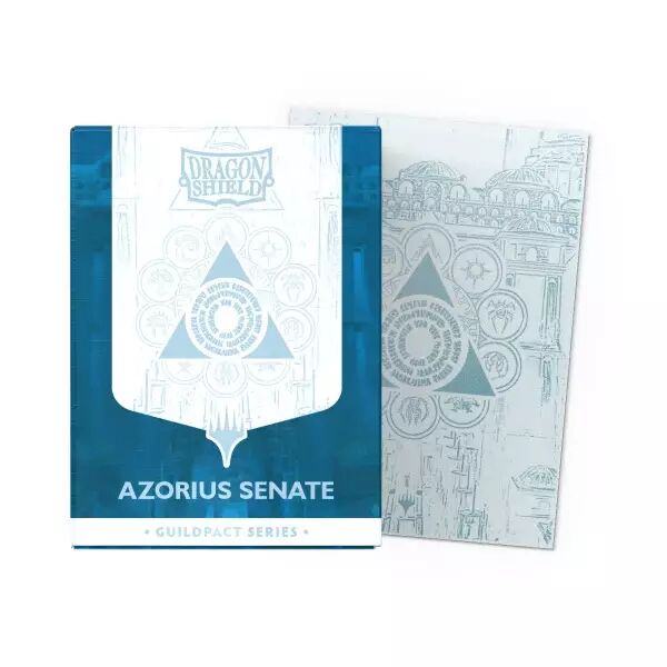 100 Dragon Shield Standard sleeves : Matte Dual Azorius Senate - Guildpact Series