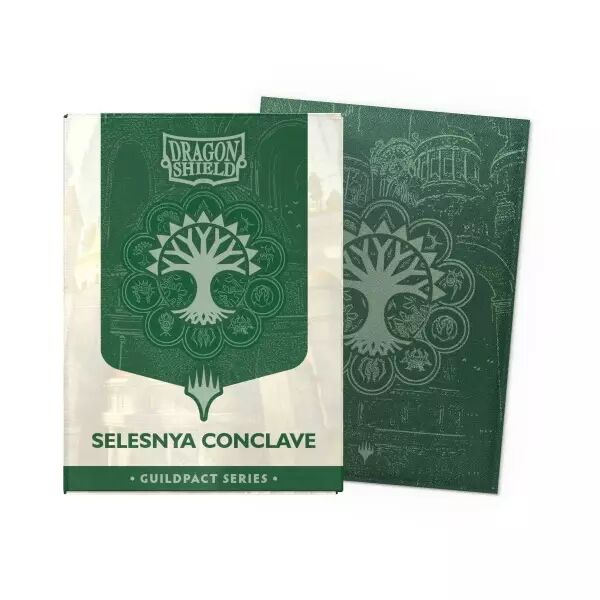 100 Dragon Shield Standard sleeves : Matte Dual Selesnya Conclave  - Guildpact Series