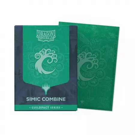 100 Dragon Shield Standard sleeves : Matte Dual Simic Combine  - Guildpact Series