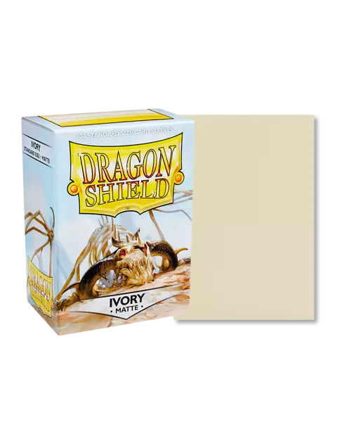 100 Dragon Shield Standard Sleeves : Matte Ivory