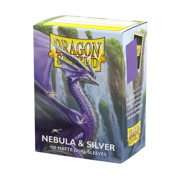 100 Dragon Shield Standard sleeves : Matte Nebula/Silver